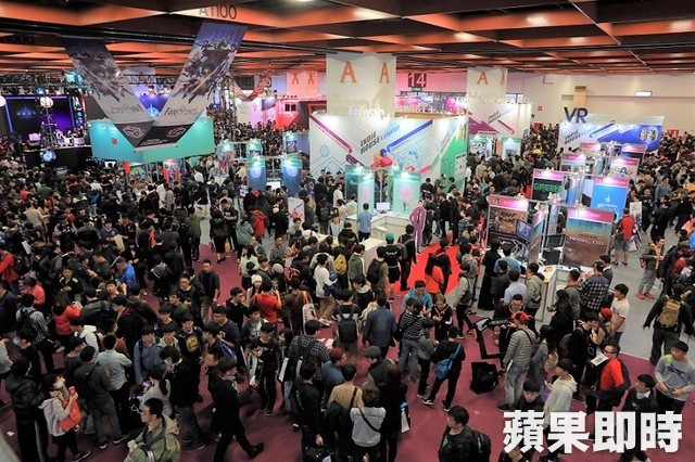 2018年台北国际电玩展展场人潮。